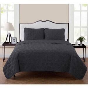 VCNY Home Kaleidoscope 3-Pc. Full/Queen Gray Quilt Set
